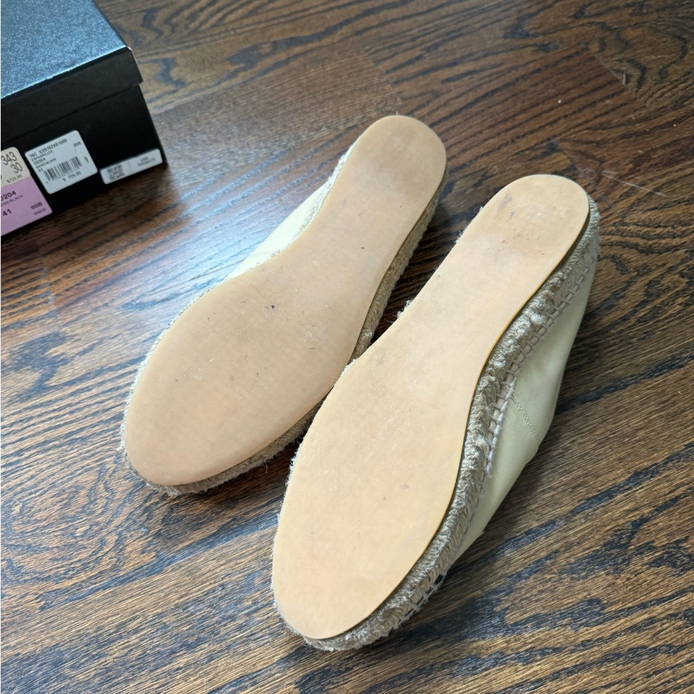 Chanel beige / black leather espadrilles size 41 (with box) - Picture 5 of 7